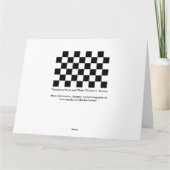 Carte De Remerciements à damiers noir et blanc (Dos)