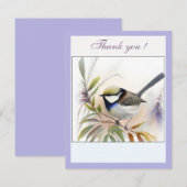 Carte De Remerciements A Delicate Bird of Gratitude (Devant / Derrière)