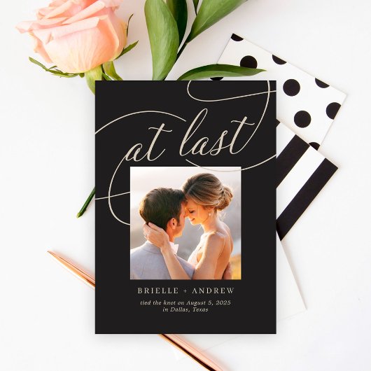 Carte De Remerciements À Dernier Mariage de couleur modifiable