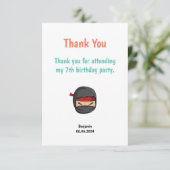 Carte de remerciements à double face (Debout devant)