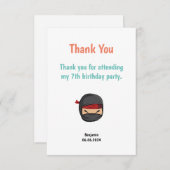 Carte de remerciements à double face (Devant / Derrière)