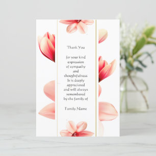 Carte de remerciements à fleurs de Magnolia