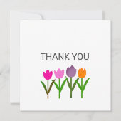 Carte de remerciements à fleurs de Tulip (Devant)