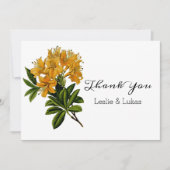 Carte de remerciements à fleurs jaunes (Devant)