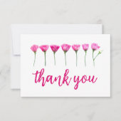 Carte de remerciements à fleurs moderne (Devant)