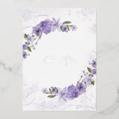 Carte de remerciements à huile de Mariage de fleur (Recto)