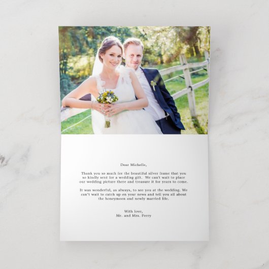 Carte de remerciements à huile pliée de collage do (Couchage intérieur)