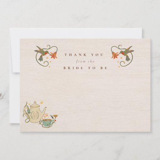 carte de remerciements à la Fête des mariées fleur (Devant)