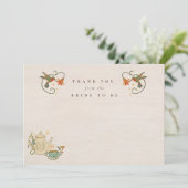 carte de remerciements à la Fête des mariées fleur (Debout devant)