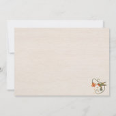 carte de remerciements à la Fête des mariées fleur (Dos)