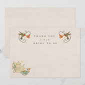 carte de remerciements à la Fête des mariées fleur (Devant / Derrière)