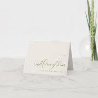 À la Matrone d'Honneur Le Jour de Mon Mariage Cart