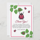 Carte De Remerciements A Little Love Bug Is On The Way Ladybug (Devant)