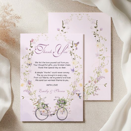Carte De Remerciements A Little Wildflower Spring Baby Shower 