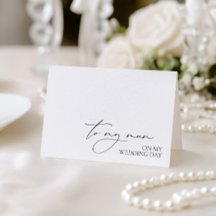 Carte De Remerciements "À ma mère le jour du mariage" Message du Mariage 