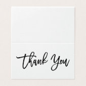 Carte de remerciements à main chic (Outside Unfolded)