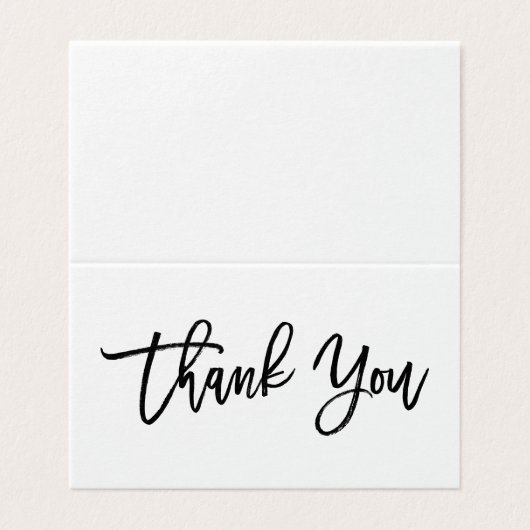 Carte de remerciements à main chic (Outside Unfolded)