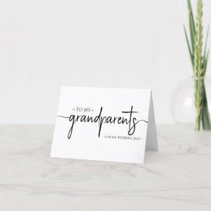 Carte De Remerciements À mes grands-parents lors de ma garde du jour de m