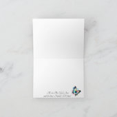 Carte de remerciements à papillon bleu rustique (Intérieur)