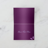 Carte de remerciements à papillon mauve (Intérieur)
