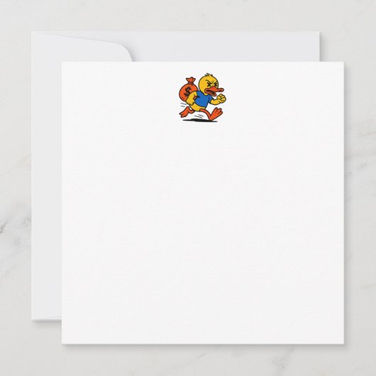 Carte De Remerciements A POP ART STYLE THIEF DUCK Thank You Card (Devant)