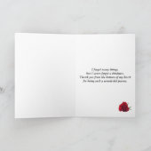 Carte de remerciements à rose rouge (Intérieur)