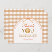 Carte de remerciements à tarte à petite croûte En (Devant / Derrière)