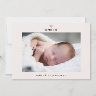 Carte De Remerciements A Thankful Heart Baby Shower Photo