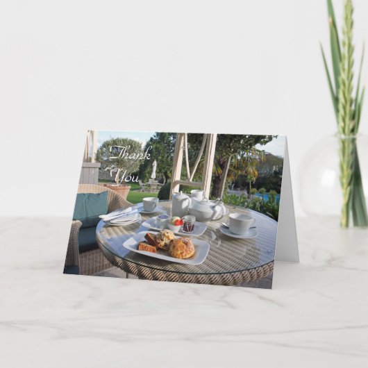 Carte de remerciements à thé à la crème (Devant)