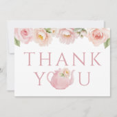 Carte de remerciements à thé rose (Devant)