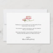 Carte de remerciements à thé rose (Dos)