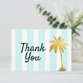 carte de remerciements à thème Beach Ocean Palm Tr (Debout devant)