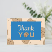 Carte de remerciements à thème biscuit (Debout devant)