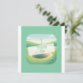 Carte de remerciements à thème de golf | Option pl (Debout devant)