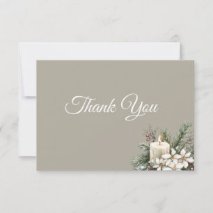 Carte de remerciements à thème hivernal