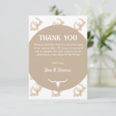 Carte de remerciements à thème occidental (Debout devant)