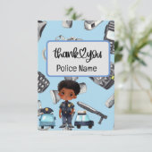 Carte de remerciements À Thème Policier - Montrer  (Debout devant)