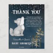 Carte de remerciements à thème pour petit loup (Devant)