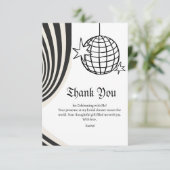 Carte de remerciements à thème Retro Disco (Debout devant)