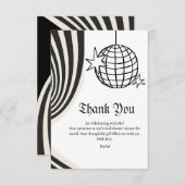 Carte de remerciements à thème Retro Disco (Devant / Derrière)