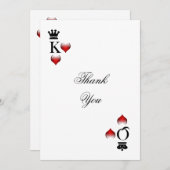 Carte de remerciements à thème Vegas (Devant / Derrière)