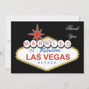 Carte de remerciements à thème Vegas