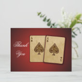 Carte de remerciements à thème Vegas (Debout devant)