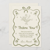 Carte De Remerciements A Tini Bit Older Martini Bow Birthday Party (Devant / Derrière)