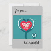 carte de remerciements à tous les travailleurs de  (Devant)