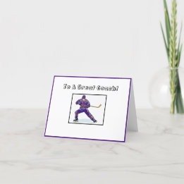 Carte De Remerciements À Un Grand Entraîneur De Hockey