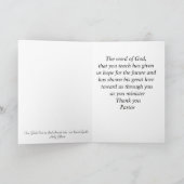 Carte De Remerciements À Un Merveilleux Pasteur (Intérieur)