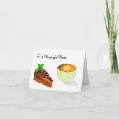 Carte De Remerciements À Une Infirmière Merveilleuse Avec Gâteau Au Choco (Devant)