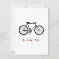 Carte de remerciements à vélo, Vélo Vintage