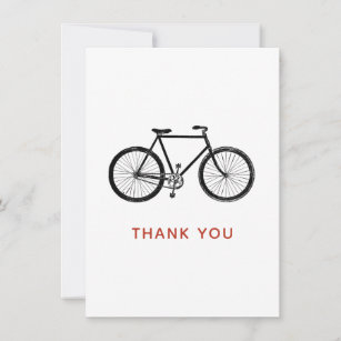 Carte de remerciements à vélo, Vélo Vintage